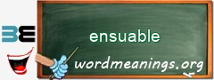 WordMeaning blackboard for ensuable